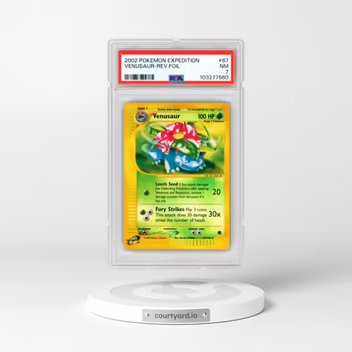 2002 Pokémon Expedition #67 Venusaur - Reverse Foil (PSA 7 NM)