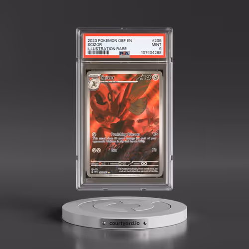2023 Pokémon Obf EN-Obsidian Flames #205 Scizor - Illustration Rare (PSA 9 MINT)