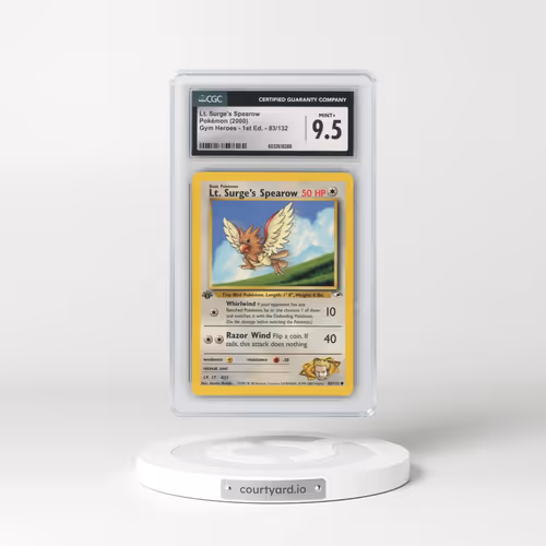 2000 Gym Heroes #83/132 Lt. Surge's Spearow - 1st Edition 1st Edition (CGC 9.5 MINT+)
