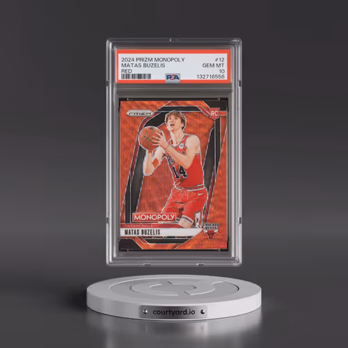 2024 Panini Prizm Monopoly #12 Matas Buzelis - Red (PSA 10 GEM MINT)