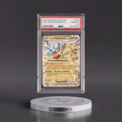 2024 Pokémon Twm EN-Twilight Masquerade #025 Teal Mask Ogerpon EX - Holo (PSA 10 GEM MINT)