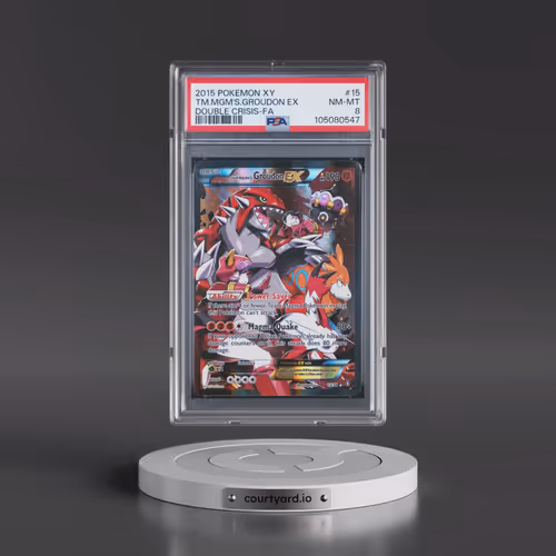 2015 Pokémon XY Double Crisis #15 Team Magma's Groudon EX - Holo Full Art (PSA 8 NM-MT)