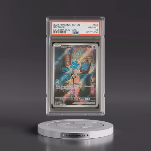 2024 Pokémon Tef EN-Temporal Forces #170 Bronzor - Illustration Rare (PSA 10 GEM MINT)