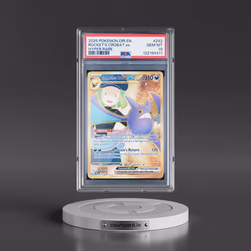2025 Pokémon Dri EN-Destined Rivals #242 Team Rocket's Crobat EX - Holo Hyper Rare (PSA 10 GEM MINT)