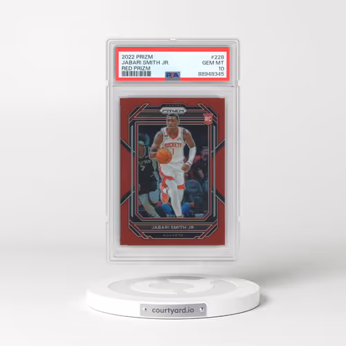 2022 Panini Prizm #228 Jabari Smith Jr. - Red Prizm (PSA 10 GEM MINT)