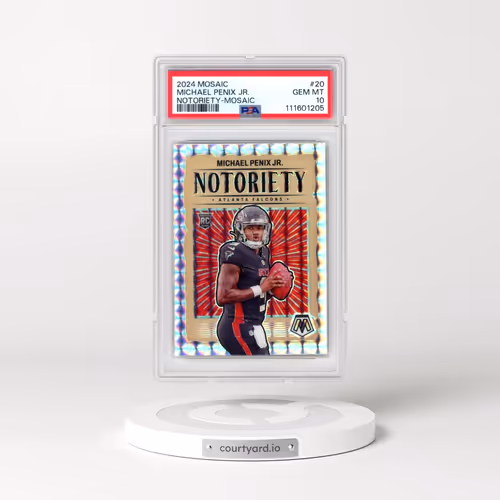 2024 Panini Mosaic Notoriety #20 Michael Penix Jr. - Mosaic (PSA 10 GEM MINT)