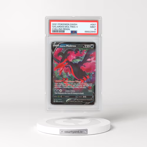 2021 Pokémon Sword & Shield Chilling Reign #097 Galarian Moltres V - Holo (PSA 9 MINT)