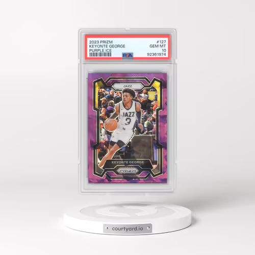 2023 Panini Prizm #127 Keyonte George - Purple Ice (PSA 10 GEM MINT)