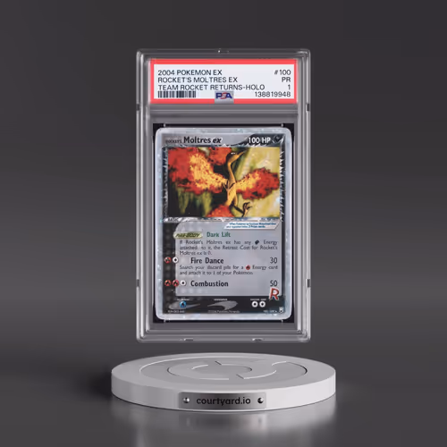 2004 Pokémon EX Team Rocket Returns #100 Rocket's Moltres EX - Holo Holo (PSA 1 PR)