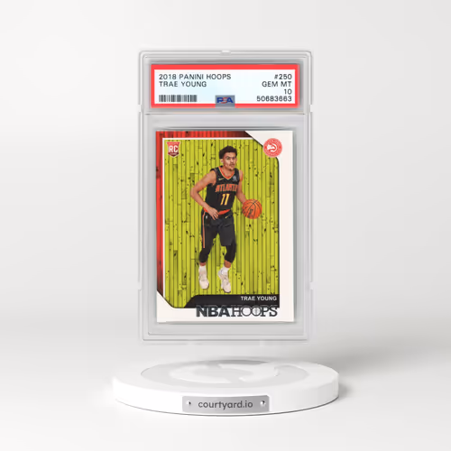 2018 Panini Hoops #250 Trae Young (PSA 10 GEM MINT)