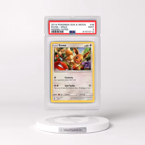 2019 Pokémon Sun & Moon Hidden Fates #48 Eevee - Holo (PSA 9 MINT)