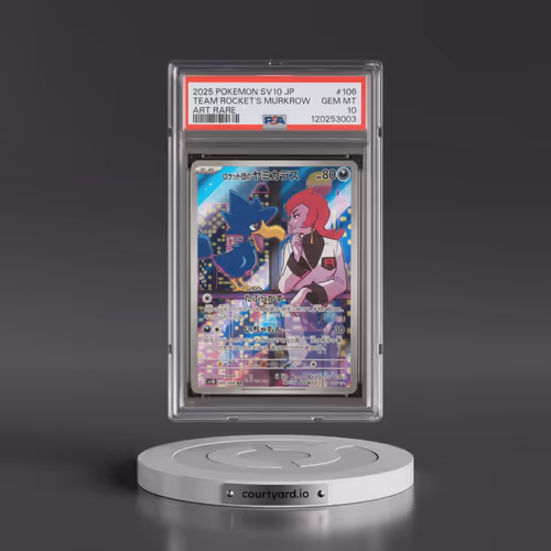 2025 Pokémon SV10-Glory of Team Rocket #106 Team Rocket's Murkrow - Art Rare (PSA 10 GEM MINT)
