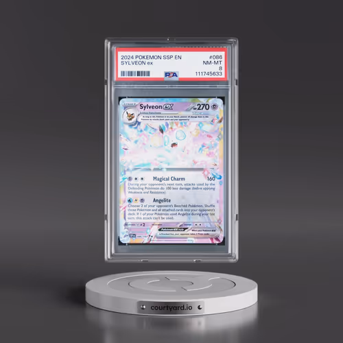 2024 Pokémon Ssp EN-Surging Sparks #086 Sylveon EX - Holo (PSA 8 NM-MT)