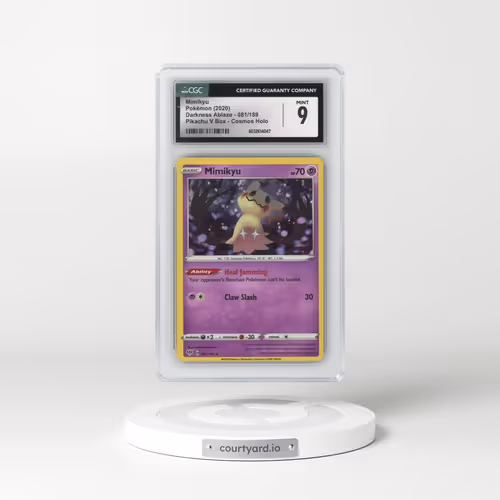 2020 Pokémon Sword & Shield Darkness Ablaze #081 Mimikyu - Holo Cosmos (CGC 9 MINT)