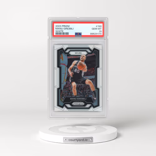 2023 Panini Prizm #190 Manu Ginobili - White Prizm (PSA 10 GEM MINT)