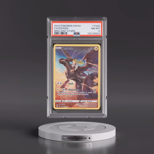 2022 Pokémon Sword & Shield Brilliant Stars #TG05 Zekrom - Full Art (PSA 8 NM-MT)