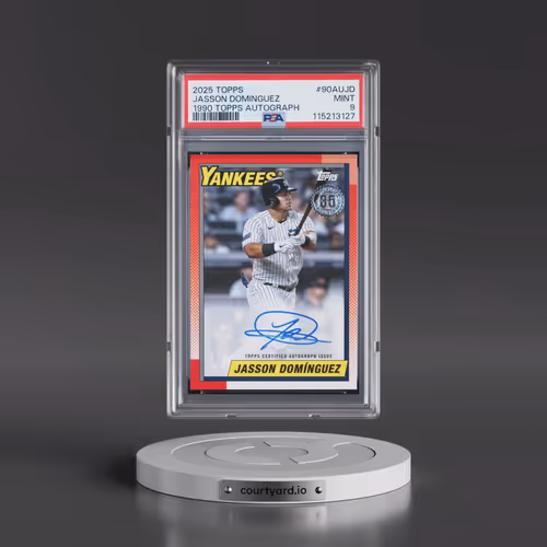 2025 Topps 1990 Topps Baseball Autographs #90AUJD Jasson Dominguez (PSA 9 MINT)