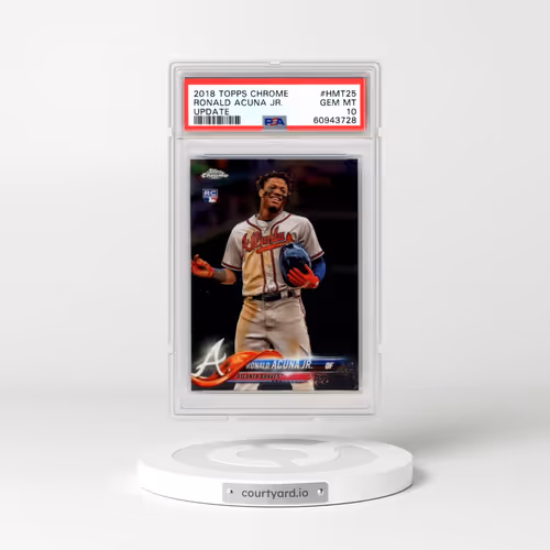 2018 Topps Chrome Update #HMT25 Ronald Acuna Jr. (PSA 10 GEM MINT)