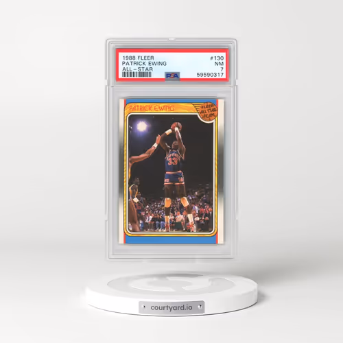 1988 Fleer #130 Patrick Ewing - All-Star (PSA 7 NM)