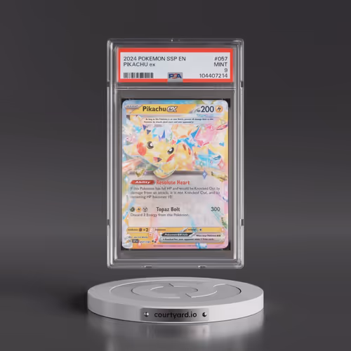 2024 Pokémon Ssp EN-Surging Sparks #057 Pikachu EX - Holo (PSA 9 MINT)