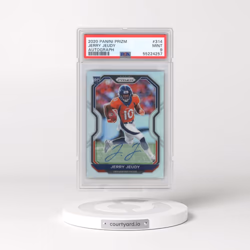 2020 Panini Prizm #314 Jerry Jeudy - Autograph (PSA 9 MINT)
