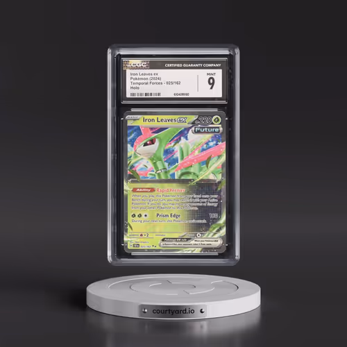 2024 Pokémon Tef EN-Temporal Forces #025 Iron Leaves EX - Holo (CGC 9 MINT)