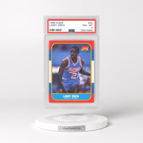 1986 Fleer #25 Larry Drew (PSA 8 NM-MT)