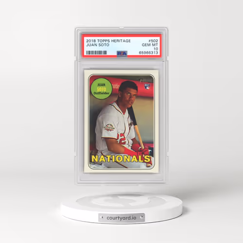 2018 Topps Heritage #502 Juan Soto (PSA 10 GEM MINT)