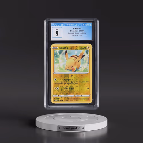 2020 Sword & Shield #065/202 Pikachu - Reverse Holo (Plain Holo with Energy Symbols) (CGC 9 MINT)