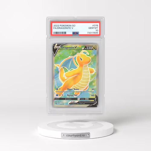 2022 Pokémon Go #076 Dragonite V - Holo Full Art (PSA 10 GEM MINT)