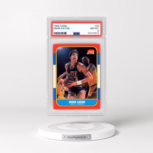 1986 Fleer #28 Mark Eaton (PSA 8 NM-MT)