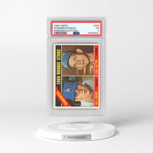 1966 Topps #288 Dodgers Rookies - B.Singer/D.Sutton (PSA 3 VG)