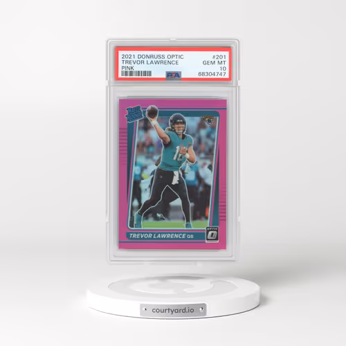 2021 Panini Donruss Optic #201 Trevor Lawrence - Pink (PSA 10 GEM MINT)