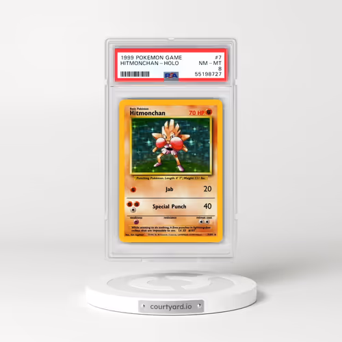 1999 Pokémon Game #7 Hitmonchan - Holo (PSA 8 NM-MT)