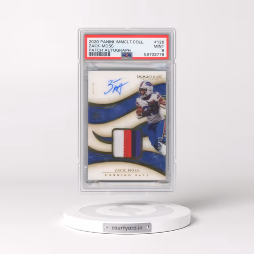 2020 Panini Immaculate Collection #126 Zack Moss - Patch Autograph (PSA 9 MINT)