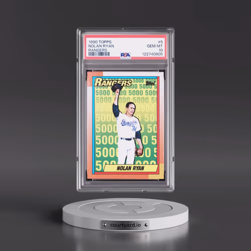 1990 Topps #5 Nolan Ryan - Rangers (PSA 10 GEM MINT)