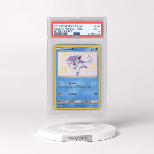 2019 Pokémon Sun & Moon Hidden Fates #SV8 Alolan Vulpix - Holo (PSA 9 MINT)
