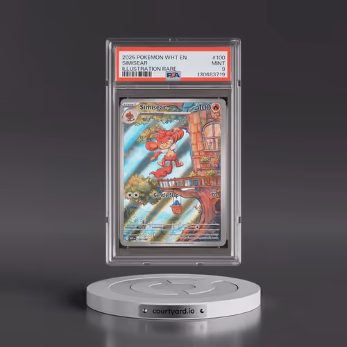 2025 Pokémon Wht EN-White Flare #100 Simisear - Illustration Rare (PSA 9 MINT)