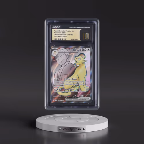 2025 Pokémon Dri EN-Destined Rivals #219 Team Rocket's Persian EX - Holo Ultra Rare (CGC 10 PRISTINE
