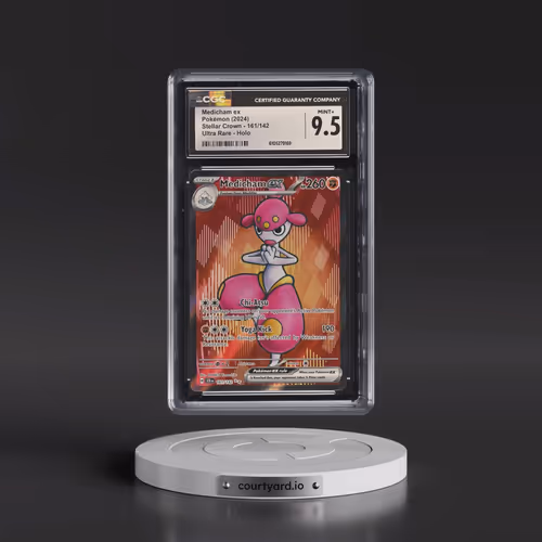2024 Pokémon Scr EN-Stellar Crown #161 Medicham EX - Holo Ultra Rare (CGC 9.5 MINT+)