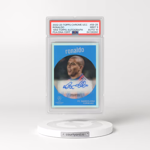 2022-23 Topps Chrome UEFA Club Competitions 1959 Topps #59-25 Ronaldo - Autograph (PSA 9 MINT)
