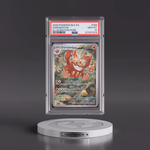 2025 Pokémon Blk EN-Black Bolt #098 Darmanitan - Illustration Rare (PSA 10 GEM MINT)