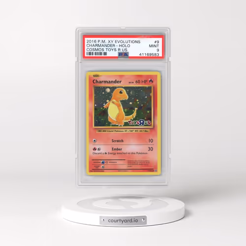 2016 Pokémon XY Evolutions #9 Charmander - Holo Cosmos-Toys R US (PSA 9 MINT)