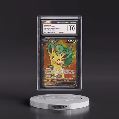 2021 Evolving Skies #166/203 Leafeon V - Ultra Rare Holo (CGC 10 GEM MINT)