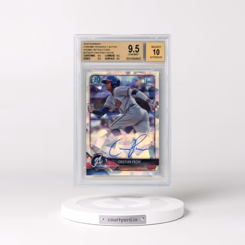 2018 Bowman Chrome Prospect Autographs Atomic Refractors #CPACP Cristian Pache (BGS 9.5 GEM MINT)