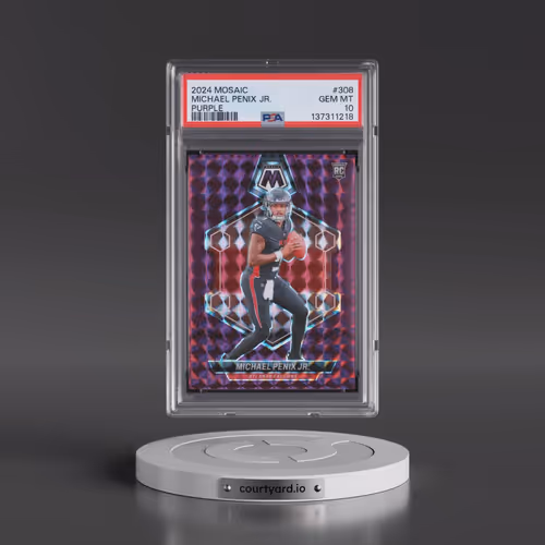2024 Panini Mosaic #308 Michael Penix Jr. - Purple (PSA 10 GEM MINT)
