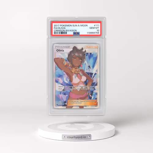 2017 Pokémon Sun & Moon Crimson Invasion #111 Olivia - Full Art (PSA 10 GEM MINT)