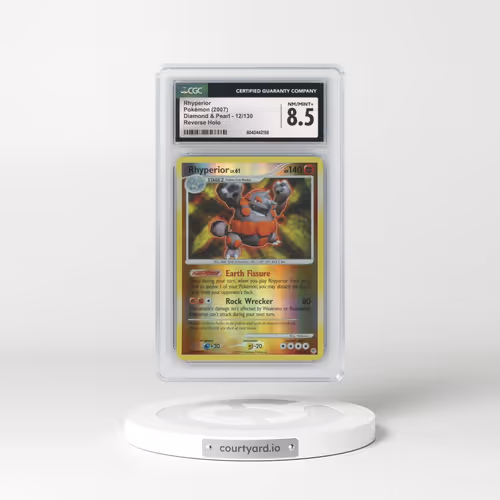 2007 Diamond & Pearl #12/130 Rhyperior - Reverse Holo (CGC 8.5 NM-MT+)