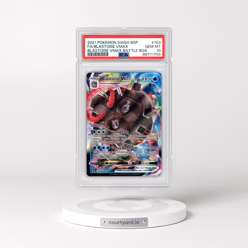 2021 Pokémon Swsh Black Star Promo #103 Blastoise Vmax - Full Art Blastoise Vmax Battle Box (PSA 10 GEM MINT)