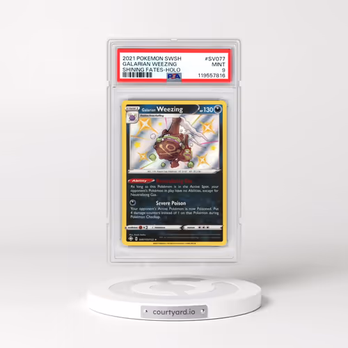 2021 Pokémon Sword & Shield Shining Fates #SV077 Galarian Weezing - Holo (PSA 9 MINT)